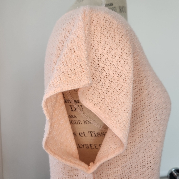 80s Pink Knit Short Sleeve Sweater - Picture 6 of 8